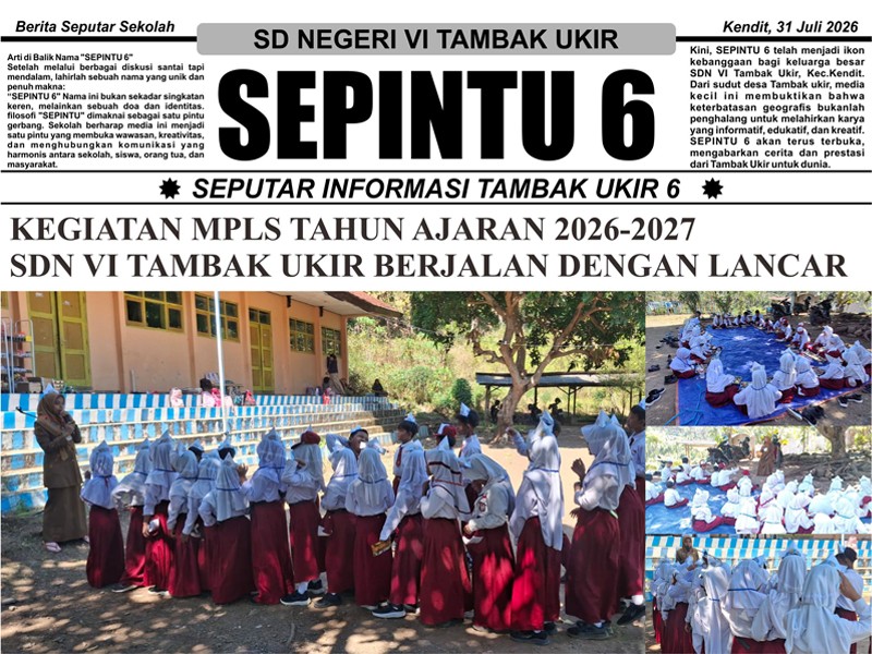 KEGIATAN MPLS TAHUN AJARAN 2026-2027 SDN VI TAMBAK UKIR BERJALAN DENGAN LANCAR